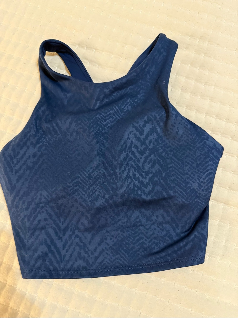 Athleta Women's High-Neck Cropped Tank Top - Navy